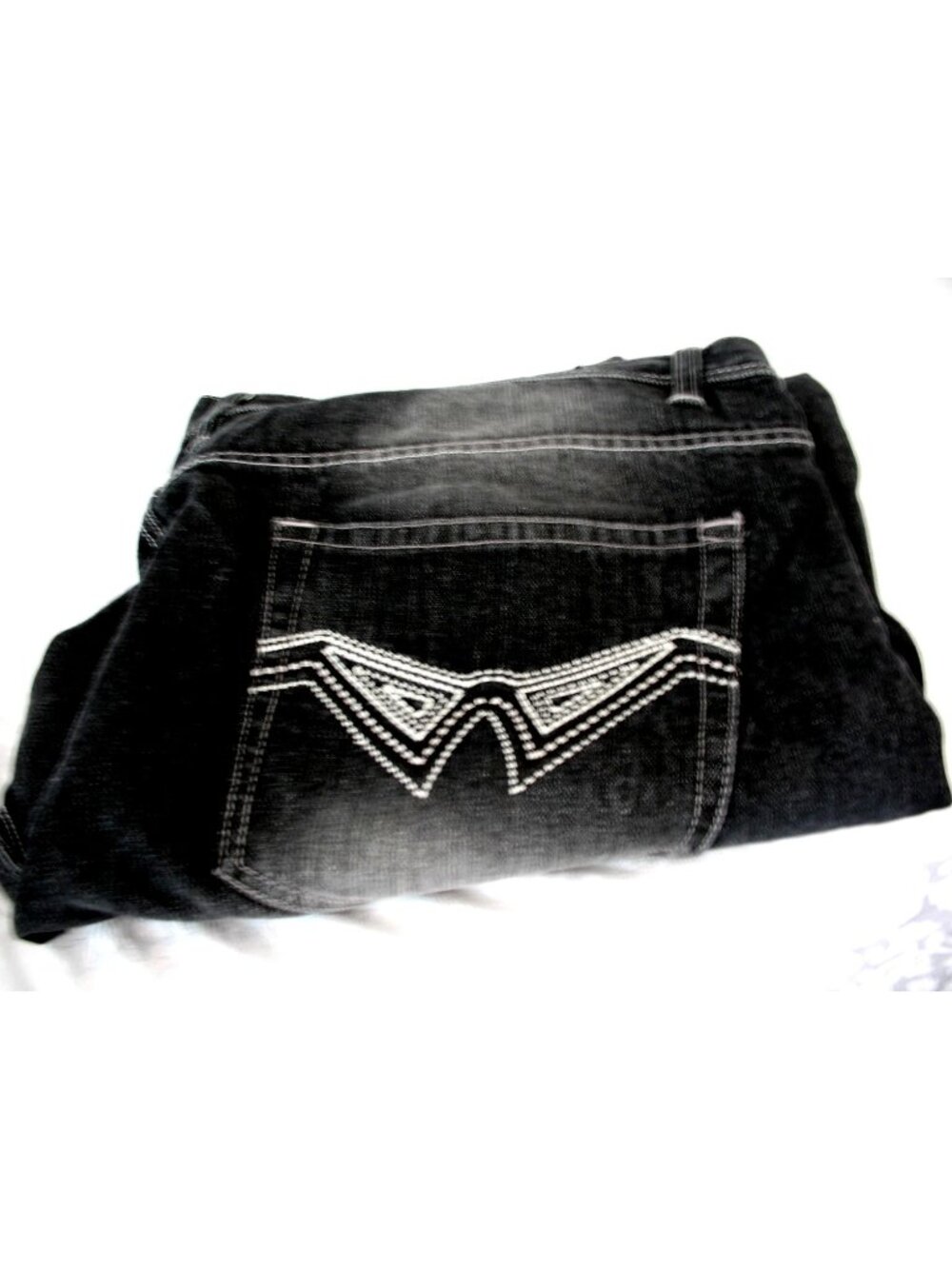 Vintage Avirex Shorts Mens 44 Black Skater Denim Hip Hop Baggy Wide Leg Y2K 16”